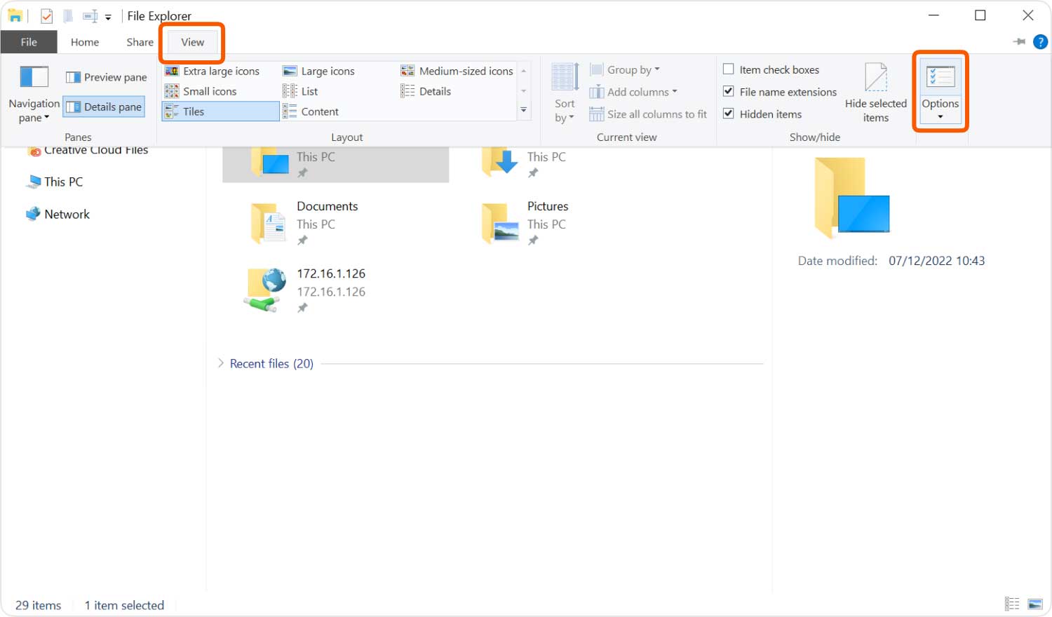 Versteckte Dateien mit dem Datei-Explorer anzeigen