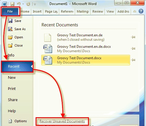 Gelöschte Excel-Dateien wiederherstellen - Gespeicherte Datei