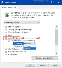Ersetzen Sie die selektiven USB-Suspend-Einstellungen, um das fehlerhafte USB-Gerät zu beheben Windows 10
