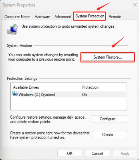 Wiederherstellen verlorener EXE-Dateien über die Systemwiederherstellung unter Windows