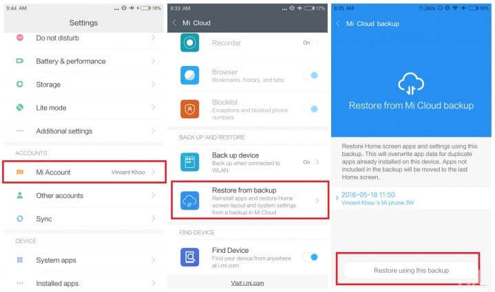 Gelöschte Nachrichten mit Mi Cloud Backup wiederherstellen