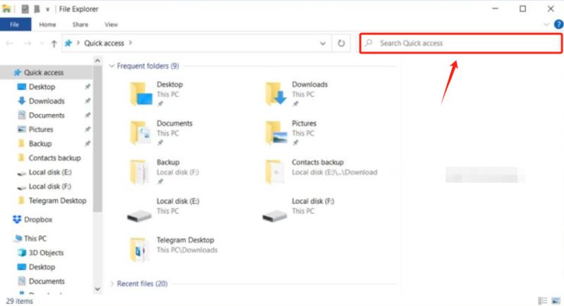 Suchen Sie mit dem Datei-Explorer nach verlorenen EXE-Dateien