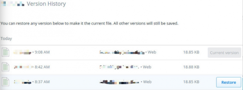 In früheren Dropbox-Versionen wiederherstellen