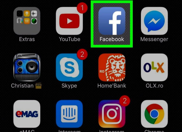 Öffnen Sie die Facebook-App