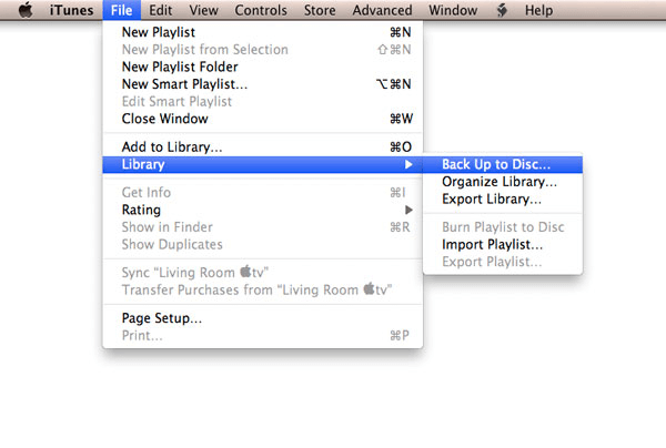 Übertragen Sie die iTunes-Mediathek mithilfe einer Sicherungsfunktion auf einen neuen Mac