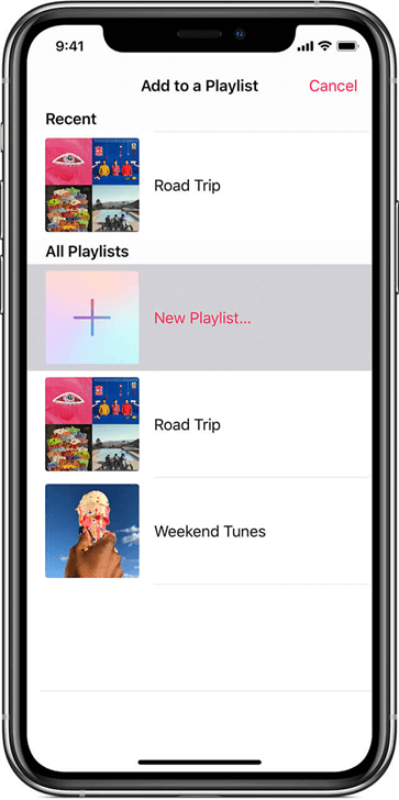 iPhone-Wiedergabelisten