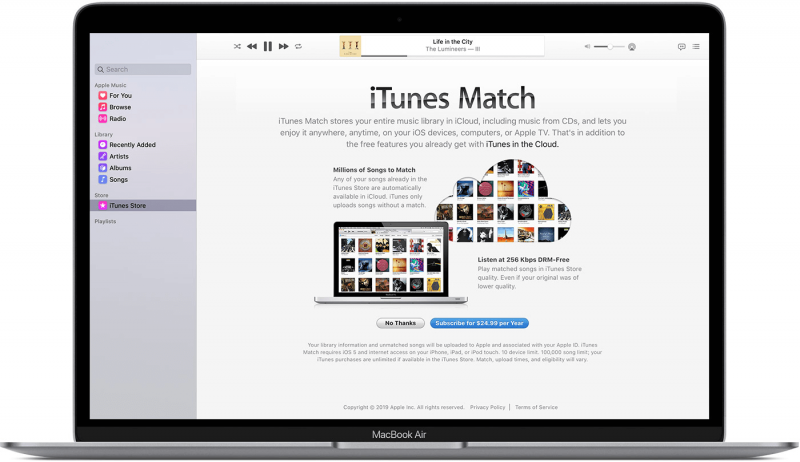 Deaktivieren Sie iTunes Match, um zu beheben, dass Musik nicht auf das iPhone übertragen wird
