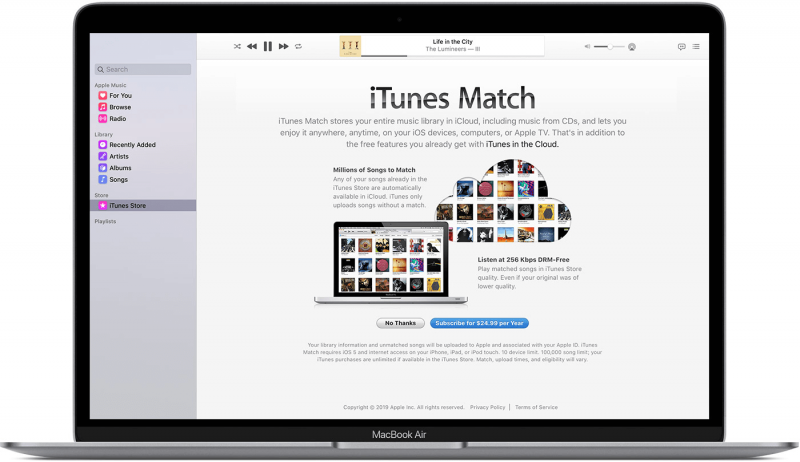 Übertragen Sie die iTunes-Mediathek mit iTunes Match auf einen neuen Mac