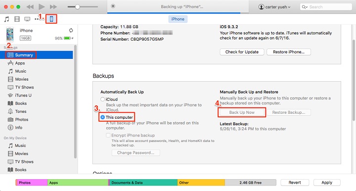 Synchronisieren Sie Kontakte vom iPhone mit dem Mac mit dem iTunes-Programm