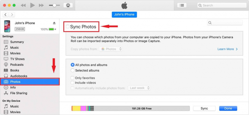 Übertragen Sie iPhone GIF über iTunes auf den Mac