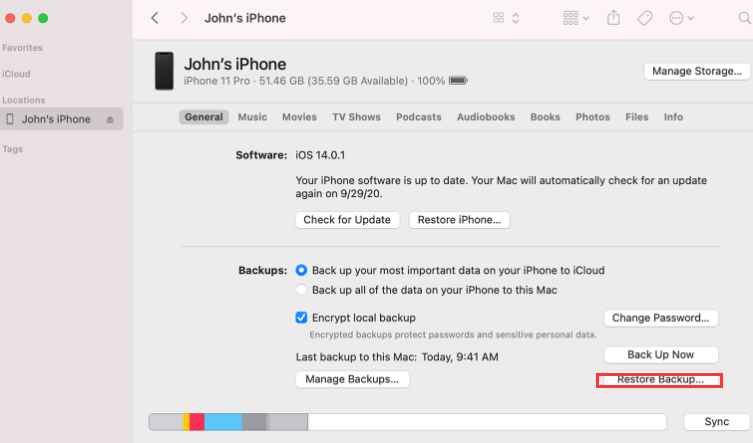 Stellen Sie verlorene iPhone-Daten mit Backup über iTunes wieder her