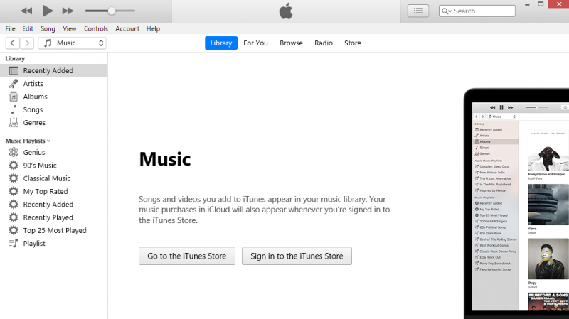 Starten Sie die iTunes-Anwendung auf Ihrem PC