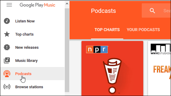 Verwenden der Google Play Music-App für den Zugriff auf iTunes-Podcasts auf Android