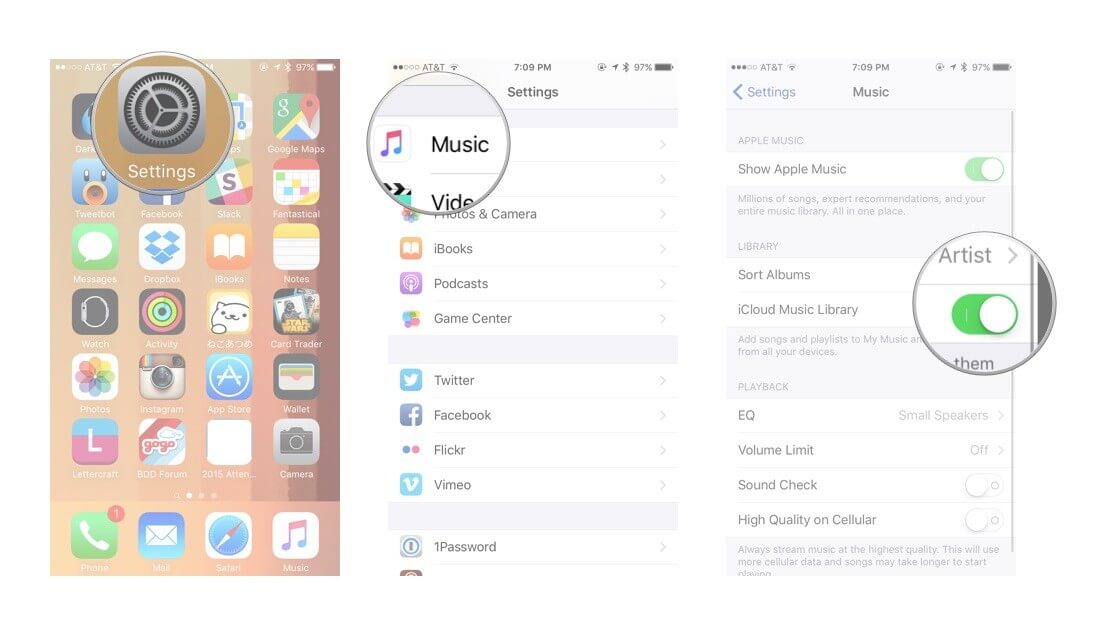 Übertragen Sie iPhone-Musik mit iCloud auf das iPad