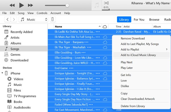 Übertragen Sie iTunes-Musik über iCloud Drive auf das iPhone