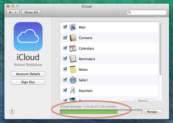 Check-iCloud-Speicher