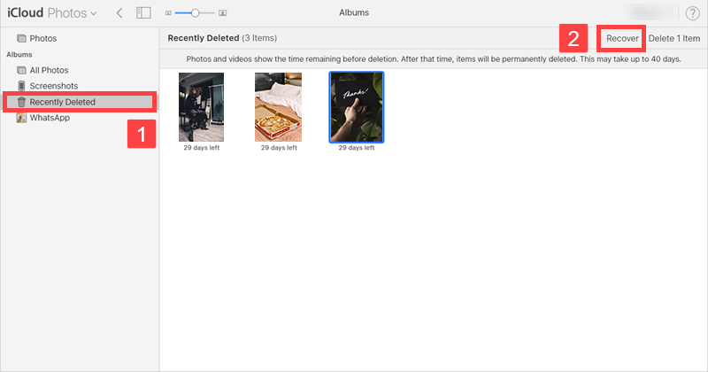Gelöschte Fotos auf dem Mac aus iCloud Backup wiederherstellen