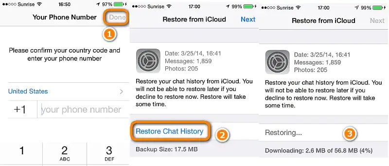 Extrahieren Sie WhatsApp vom iPhone mit iCloud