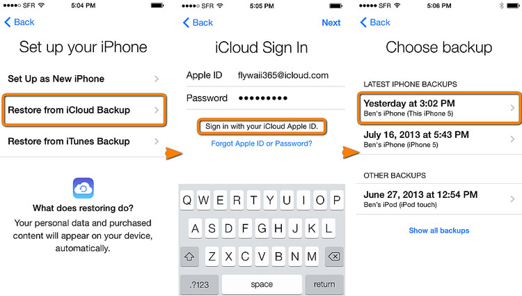 Gelöschte Textnachrichten auf dem iPhone 15 mit iCloud abrufen
