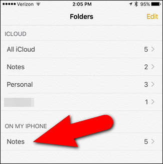 Nicht synchronisierende iPhone-Notizen beheben: Notizen in iCloud verschieben