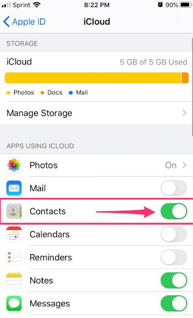 So übertragen Sie Kontakte vom iPhone auf Samsung über iCloud