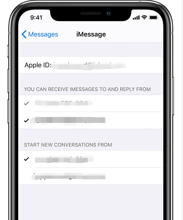 Überprüfen Sie die iMessage-E-Mail-Adresse