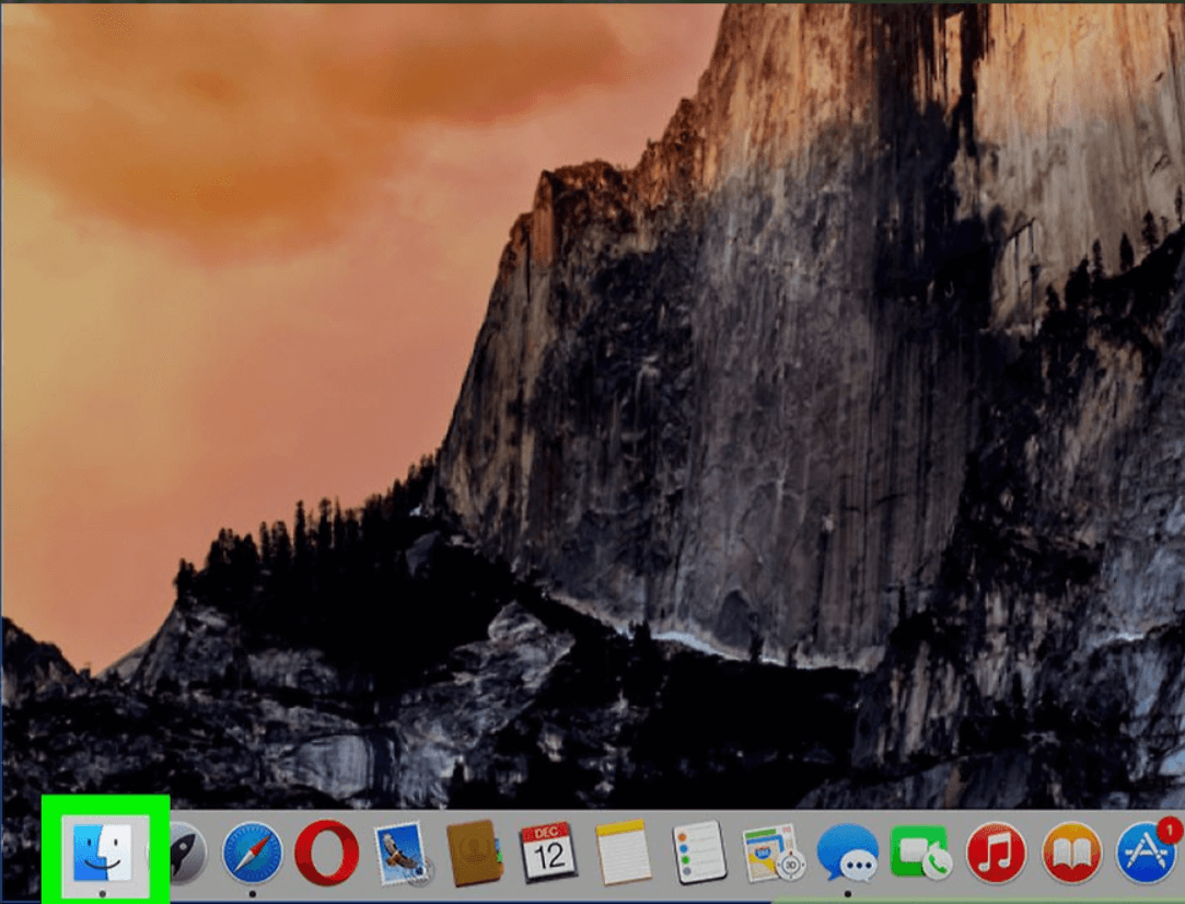 Klicken Sie auf Finder