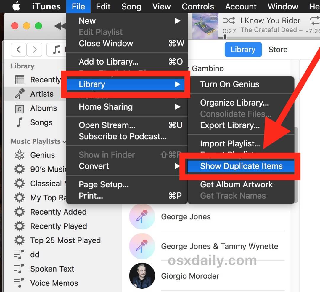 Finden Sie doppelte Itunes 12 2