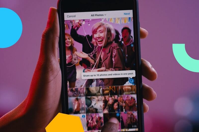 Erstelle eine Diashow auf Instagram