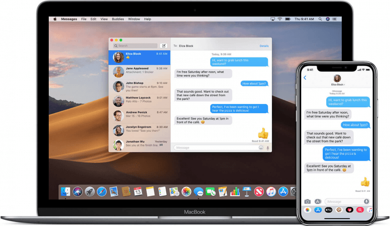 Speichern Sie Textnachrichten vom iPhone auf dem Mac
