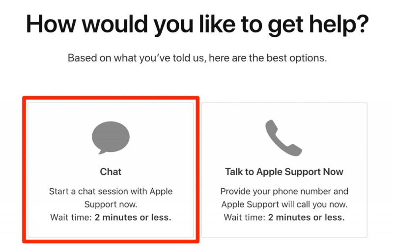 Möglichkeiten zur Behebung des Problems „iCloud-Foto wird nicht geladen“: Wenden Sie sich an den Apple-Support
