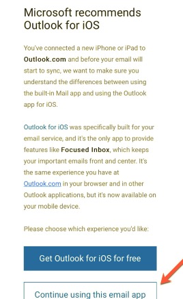 Verbinden Sie das Outlook-Konto mit der Stock Mail App, um Outlook zu reparieren