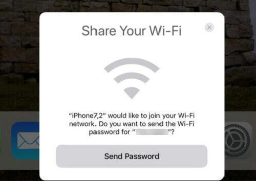 Wifi teilen Passwort senden