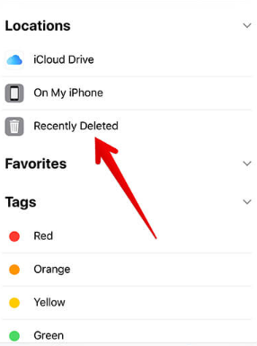 Wohin gehen die gelöschten Dateien vorübergehend auf dem iPhone?