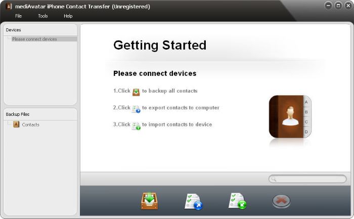 MediaAvatar iPhone Transfer für Kontakte