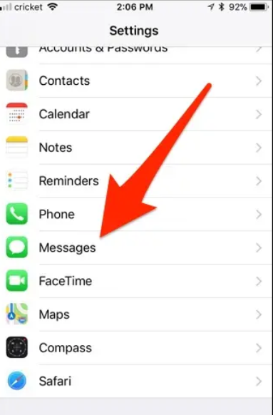 Überprüfen Sie die Einstellungen Ihrer Nachrichten-App