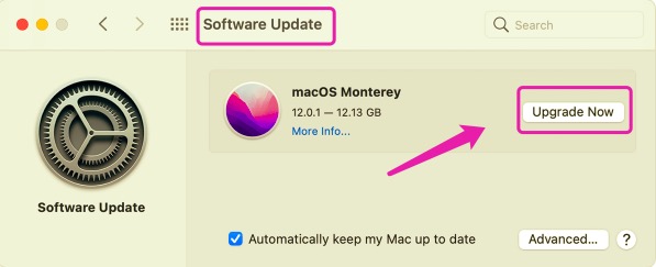Aktualisieren Sie macOS, um den iTunes-Fehler 13010 zu beheben