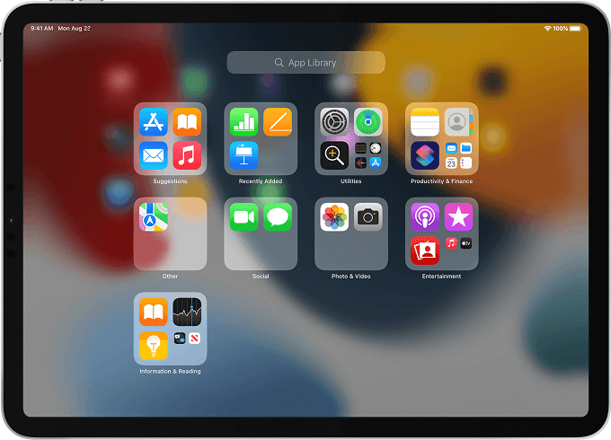So löschen Sie eine App auf dem iPad mithilfe der App-Bibliothek