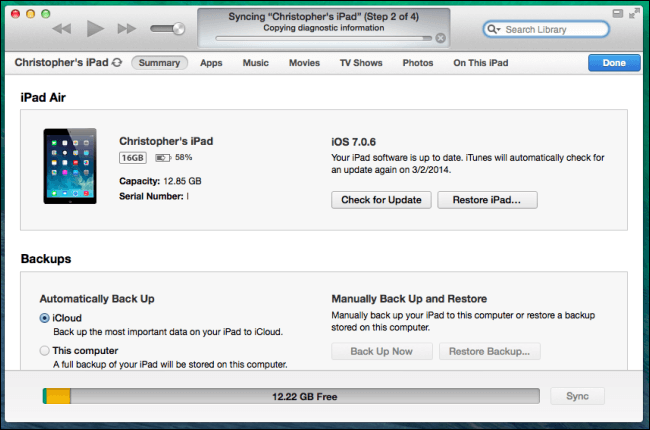 Übertragen Sie Daten mit iTunes vom iPad auf ein neues iPad