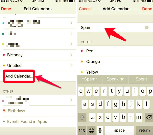 Löschen Sie iCloud-Kalender-Spam auf dem iPhone