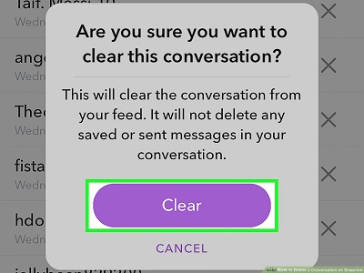 Löschen Sie die Snapchat-Konversationsnachricht