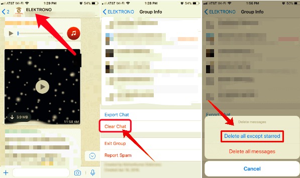 Löschen Sie Daten aus WhatsApp mithilfe eines Chat-Fensters auf dem iPhone