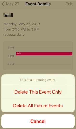 So löschen Sie wiederkehrende Ereignisse auf dem iPhone