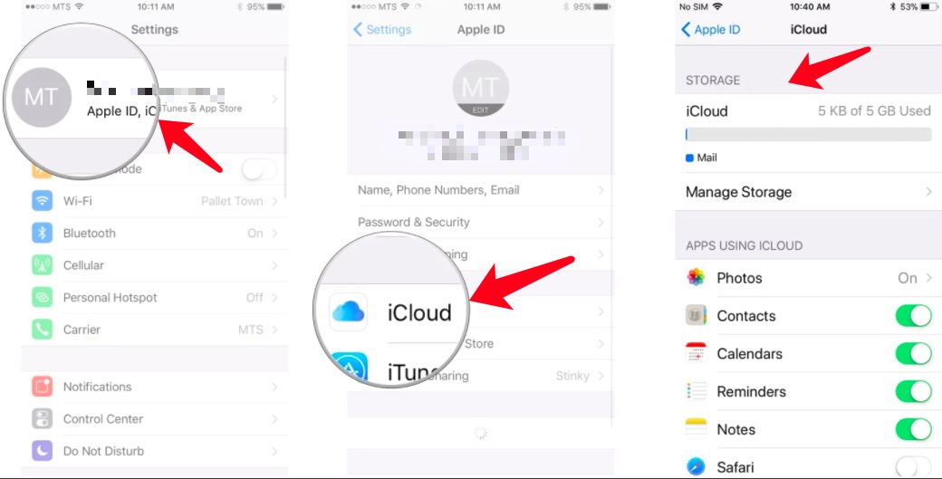 Überprüfen Sie den iCloud-Speicher auf dem iPhone