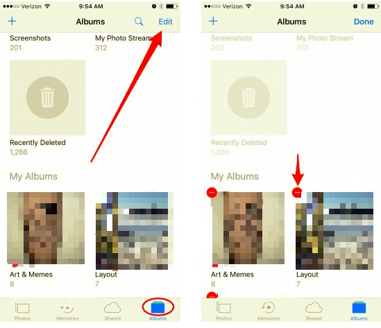 So löschen Sie Alben manuell vom iPhone