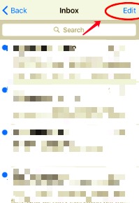 Löschen Sie E-Mails auf dem iPhone XR auf manuelle Weise
