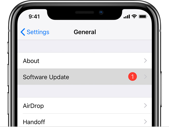 Aktualisieren Sie die iOS-Version, wenn iCloud Backup nicht löschen kann