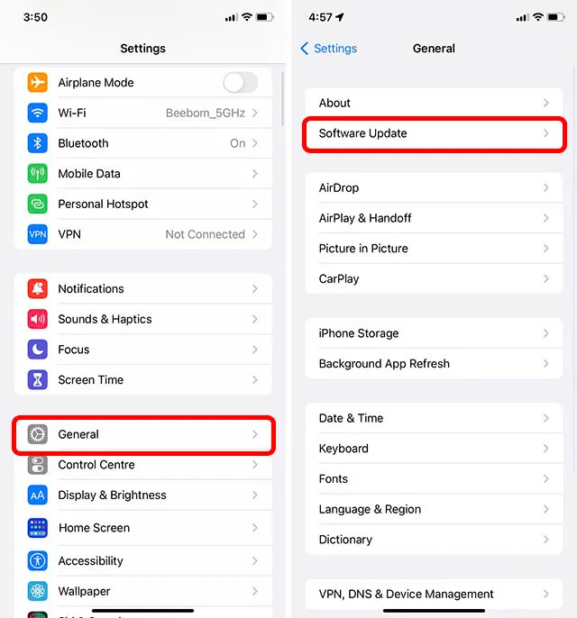 Lösungen für das Problem „Heruntergeladene Musik ist vom iPhone verschwunden“ – iOS aktualisieren