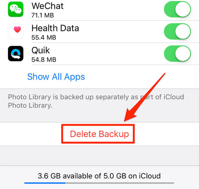 Löschen Sie ein Backup auf dem iPhone