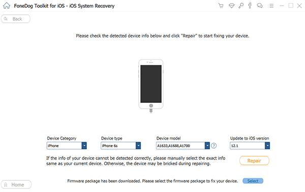 Laden Sie die erforderliche iOS-Firmware herunter, um zu beheben, dass das iPhone keine SMS von Android empfängt